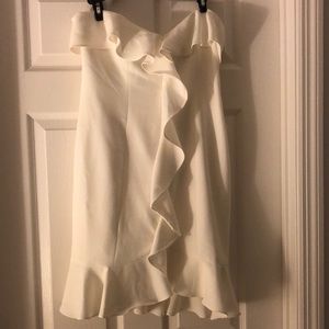 White min strapless cocktail dress. Brand new